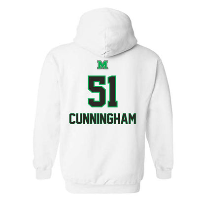 Marshall - NCAA Football : Jaxson Cunningham - Generic Shersey Hooded Sweatshirt-1