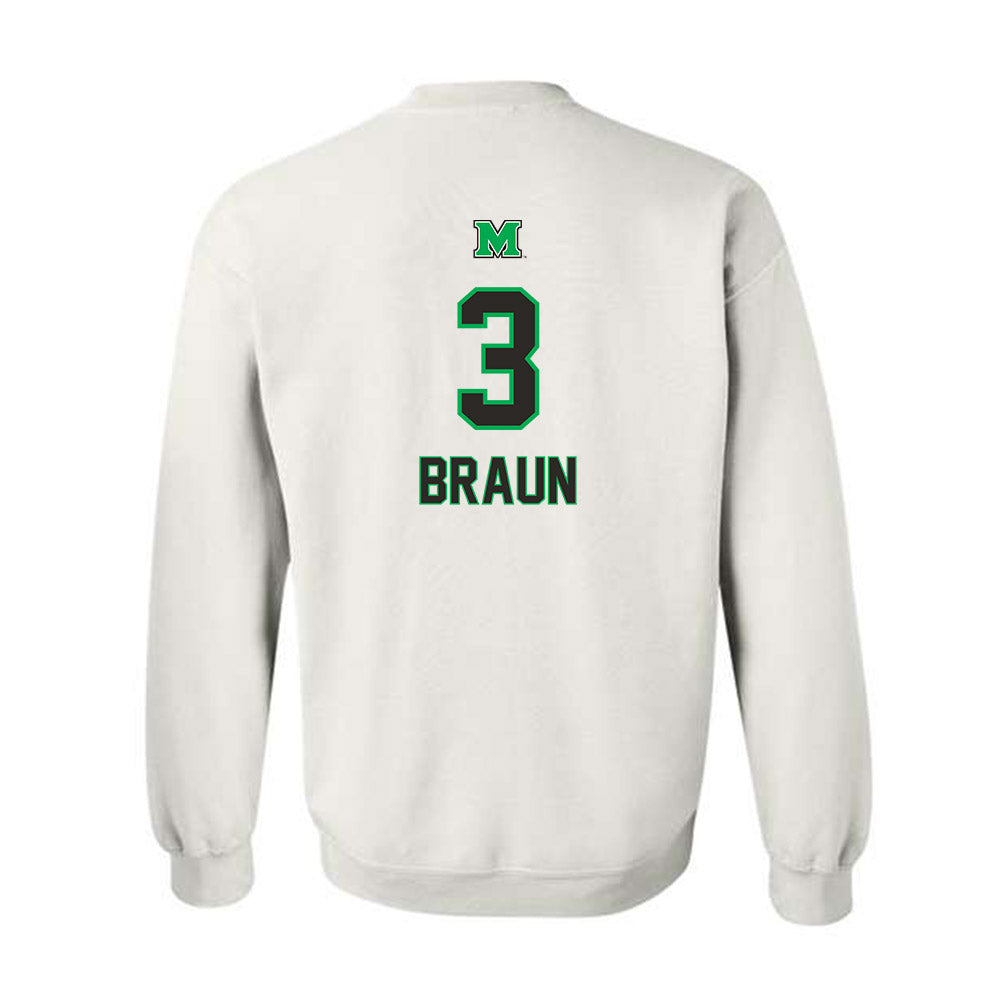 Marshall - NCAA Men's Basketball : Kyle Braun - Generic Shersey Crewneck Sweatshirt