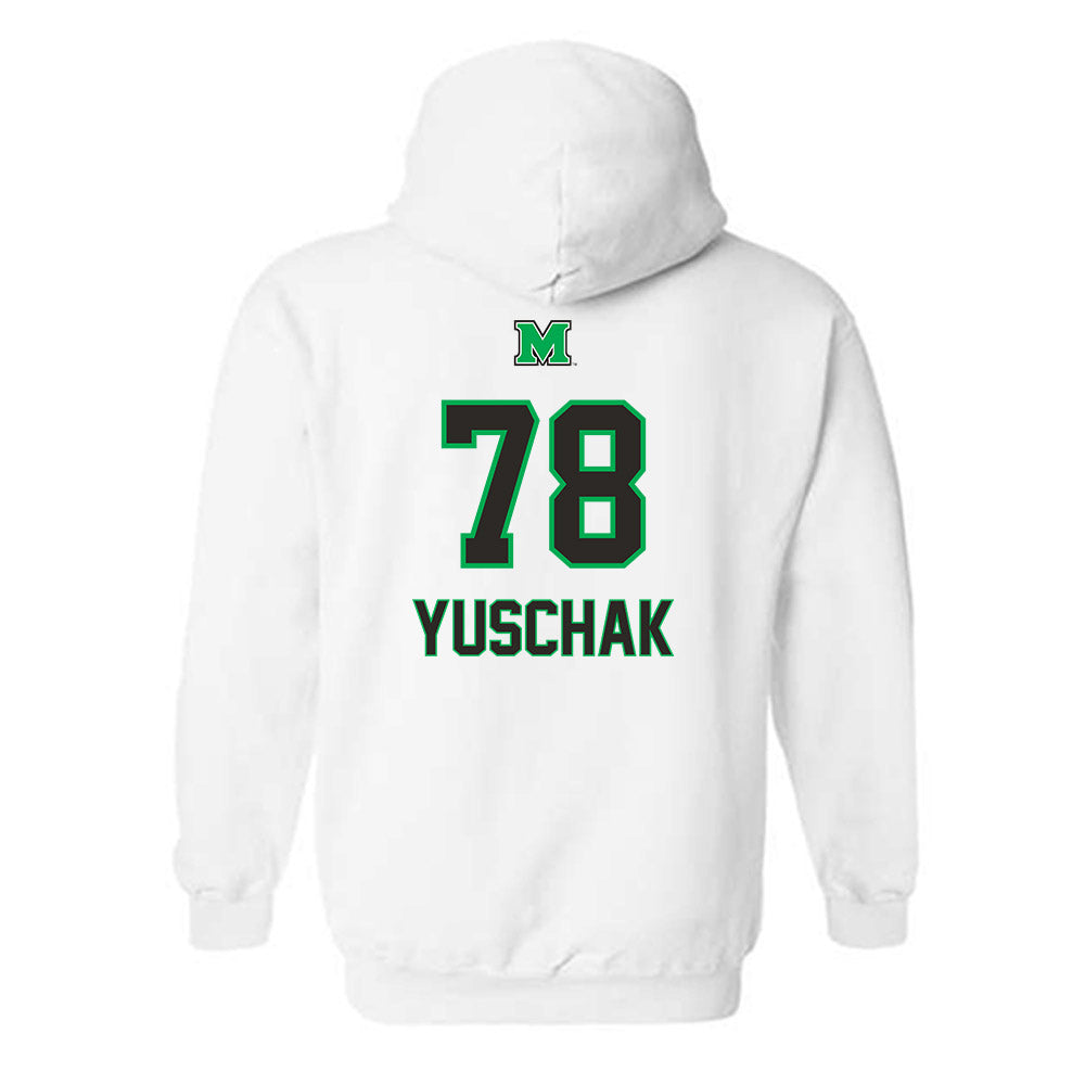 Marshall - NCAA Football : Matthew Yuschak - Generic Shersey Hooded Sweatshirt