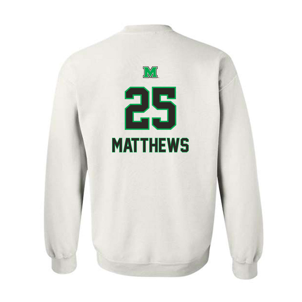 Marshall - NCAA Women's Basketball : Mahogany Matthews - Generic Shersey Crewneck Sweatshirt