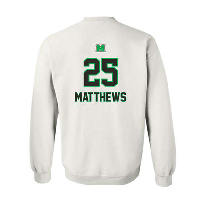 Marshall - NCAA Women's Basketball : Mahogany Matthews - Generic Shersey Crewneck Sweatshirt