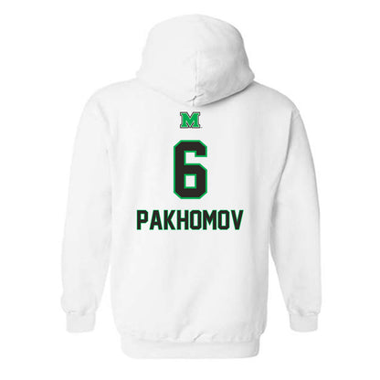 Marshall - NCAA Men's Soccer : Nikita Pakhomov - Generic Shersey Hooded Sweatshirt-1
