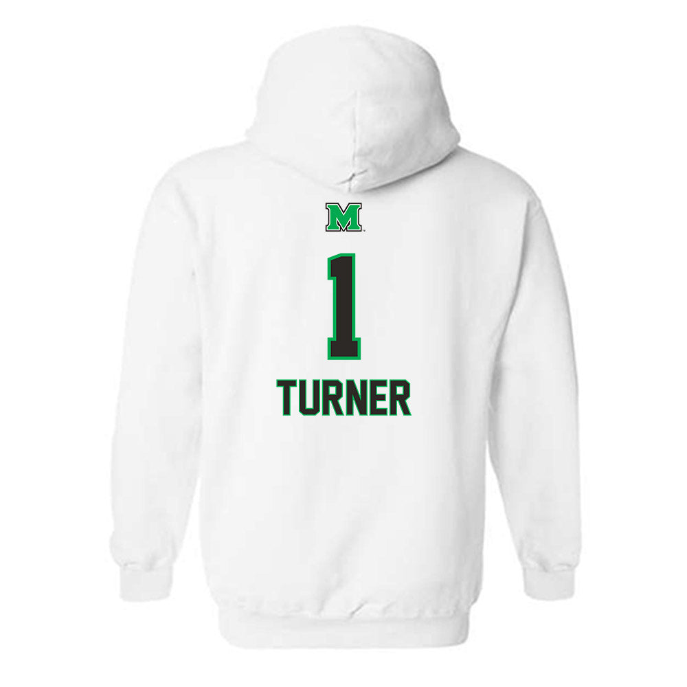 Marshall - NCAA Football : Zion Turner - Generic Shersey Hooded Sweatshirt-1