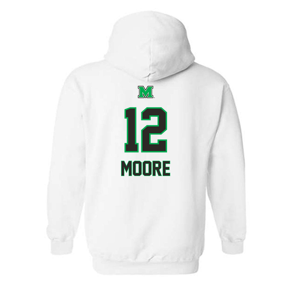 Marshall - NCAA Men's Basketball : Will Moore - Generic Shersey Hooded Sweatshirt-1