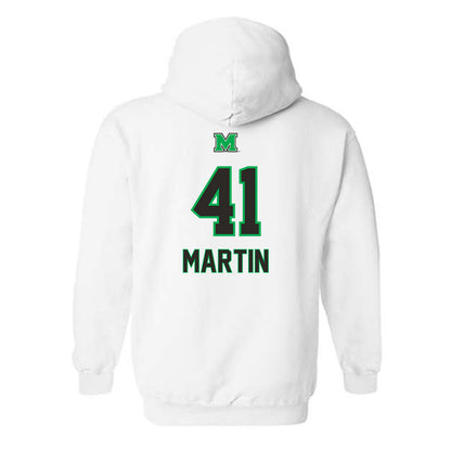 Marshall - NCAA Men's Basketball : Nate Martin - Generic Shersey Hooded Sweatshirt