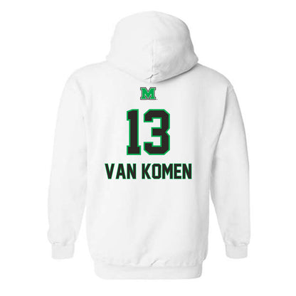 Marshall - NCAA Men's Basketball : Matthew Van Komen - Generic Shersey Hooded Sweatshirt-1