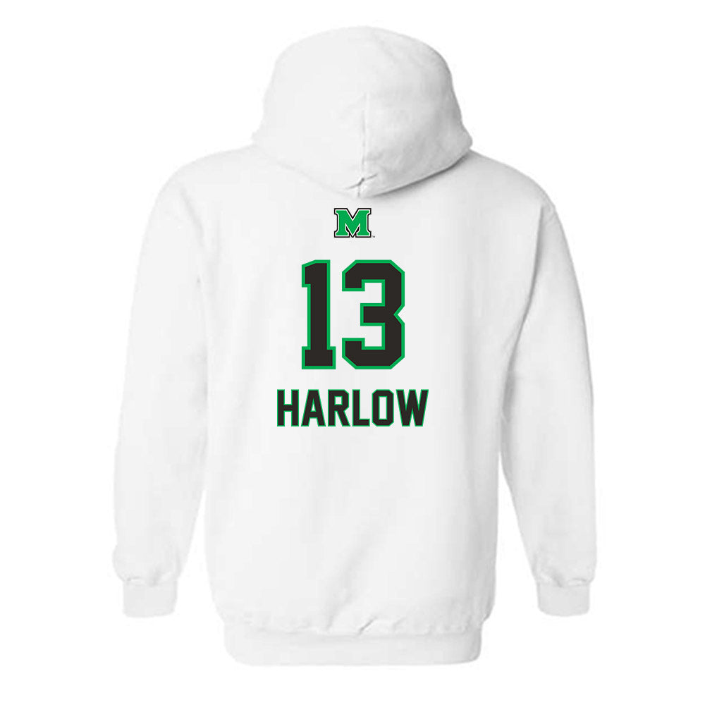 Marshall - NCAA Baseball : Andrew Harlow - Generic Shersey Hooded Sweatshirt-1