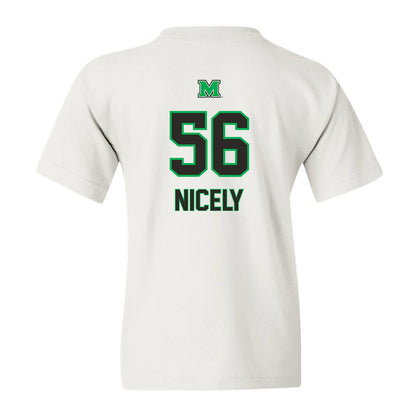 Marshall - NCAA Football : Ced Nicely - Generic Shersey Youth T-Shirt