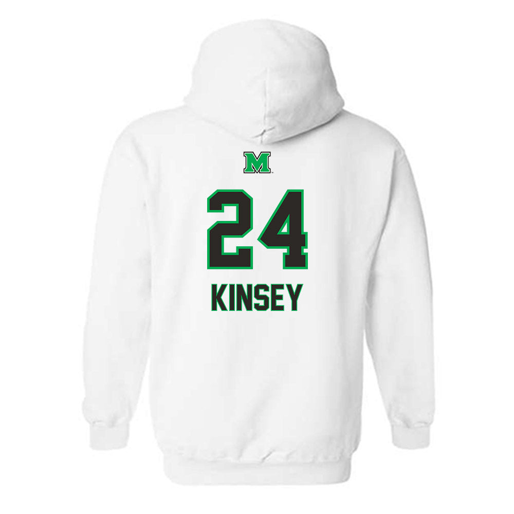 Marshall - NCAA Men's Basketball : Taevion Kinsey - Generic Shersey Hooded Sweatshirt