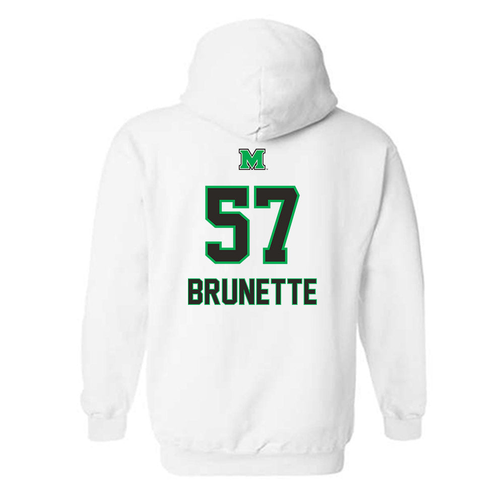 Marshall - NCAA Baseball : Brandon Brunette - Generic Shersey Hooded Sweatshirt-1