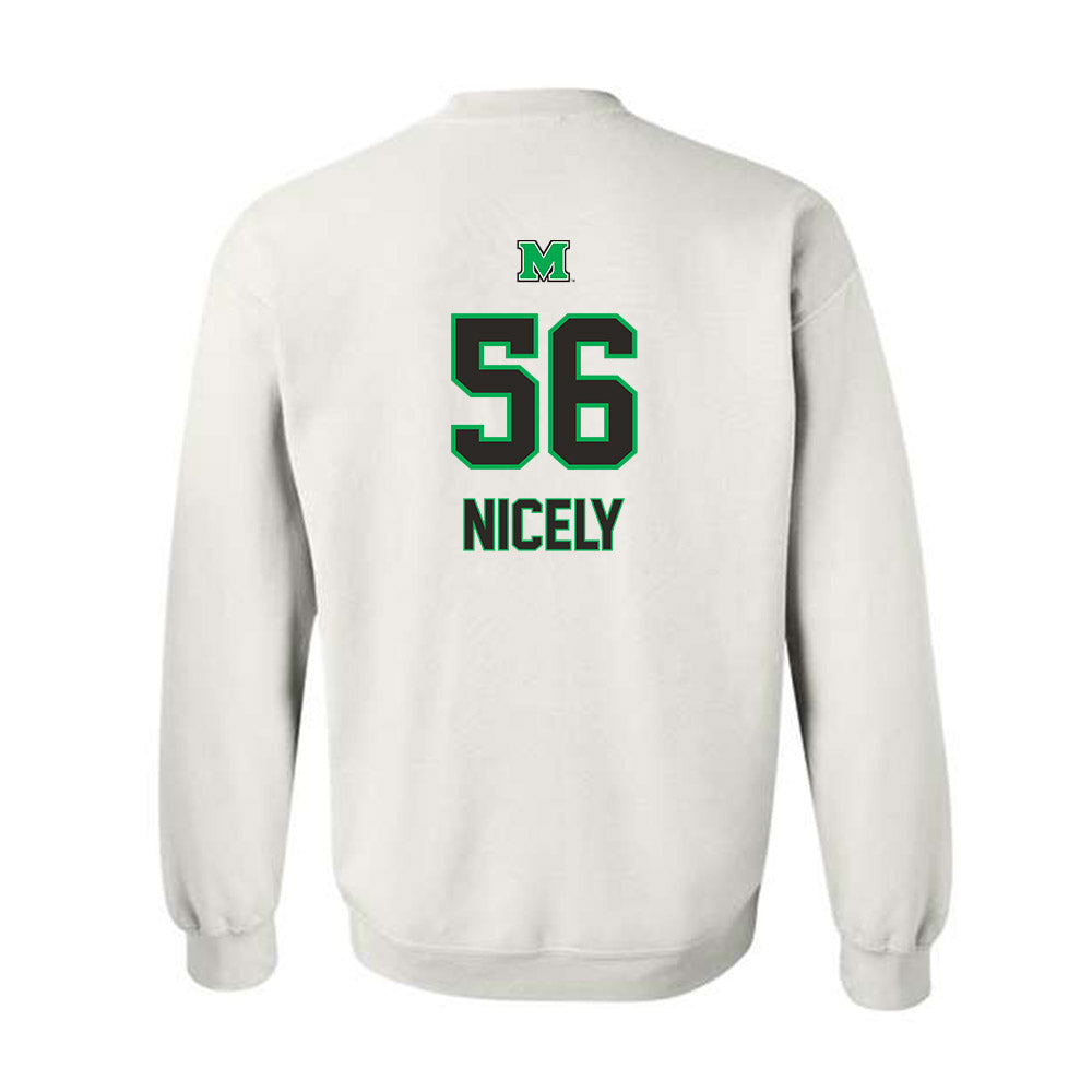 Marshall - NCAA Football : Ced Nicely - Generic Shersey Crewneck Sweatshirt