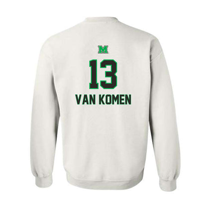 Marshall - NCAA Men's Basketball : Matthew Van Komen - Generic Shersey Crewneck Sweatshirt-1