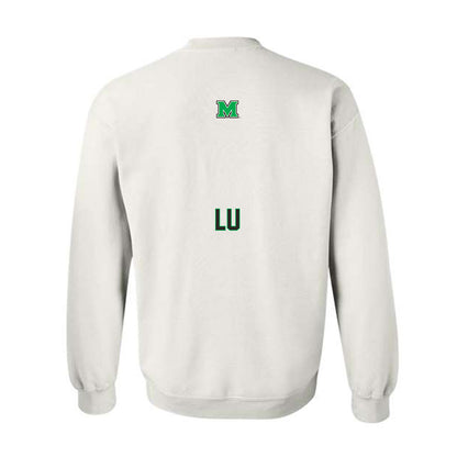 Marshall - NCAA Women's Swimming & Diving : Esther Lu - Generic Shersey Crewneck Sweatshirt-1