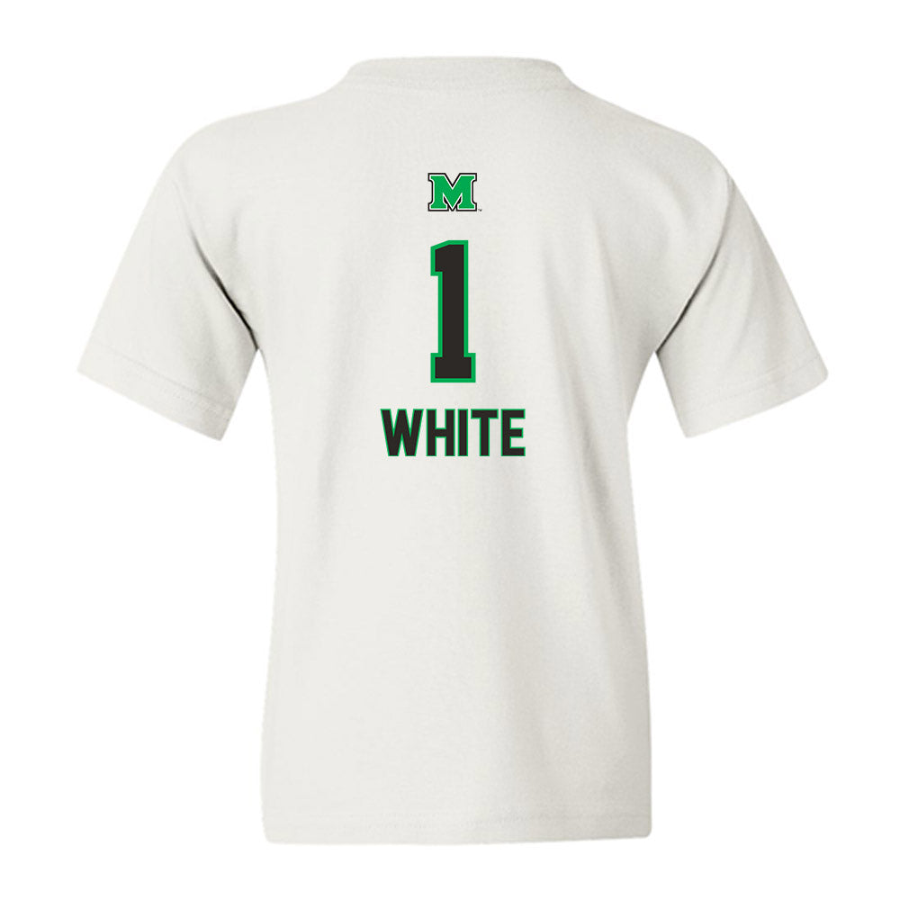 Marshall - NCAA Men's Basketball : Kaiden White - Generic Shersey Youth T-Shirt-1