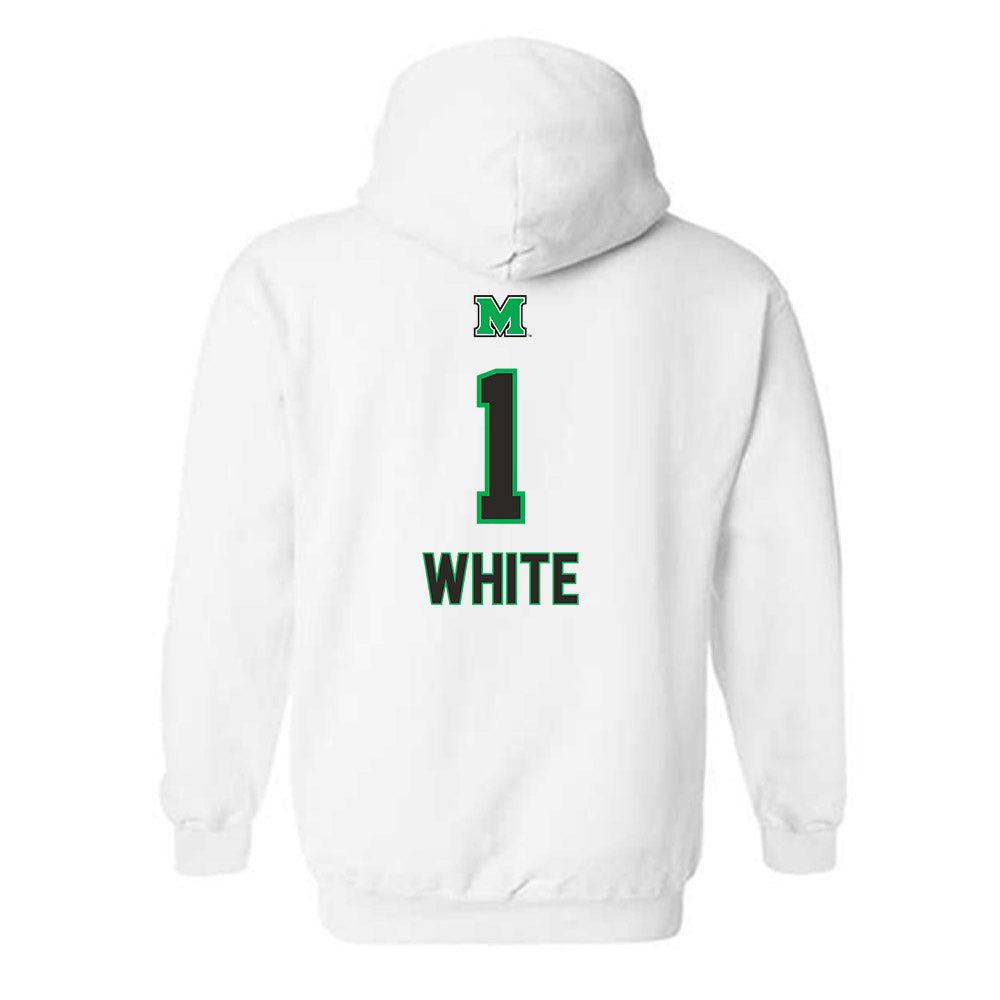 Marshall - NCAA Men's Basketball : Kaiden White - Generic Shersey Hooded Sweatshirt-1