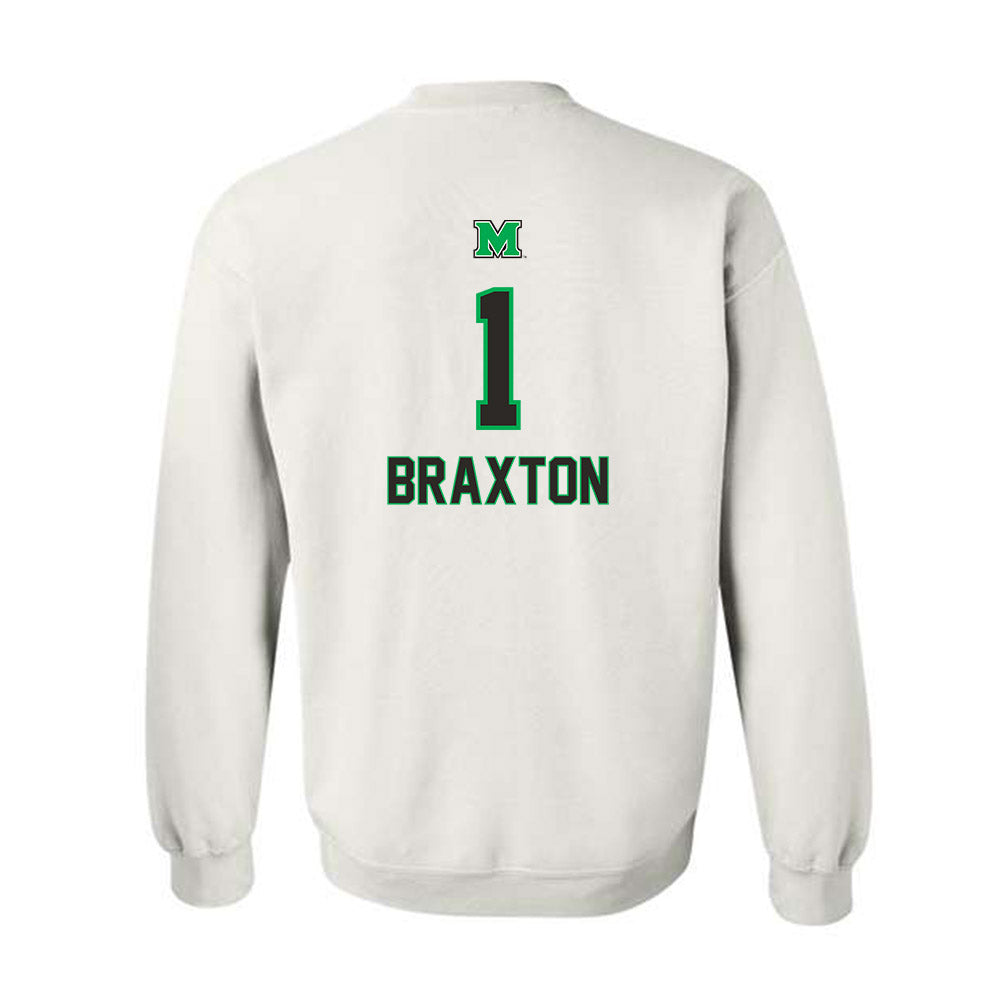 Marshall - NCAA Football : Braylon Braxton - Generic Shersey Crewneck Sweatshirt