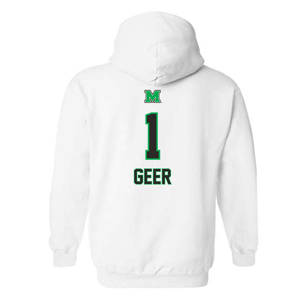 Marshall - NCAA Women's Volleyball : Audrey Geer - Generic Shersey Hooded Sweatshirt-1