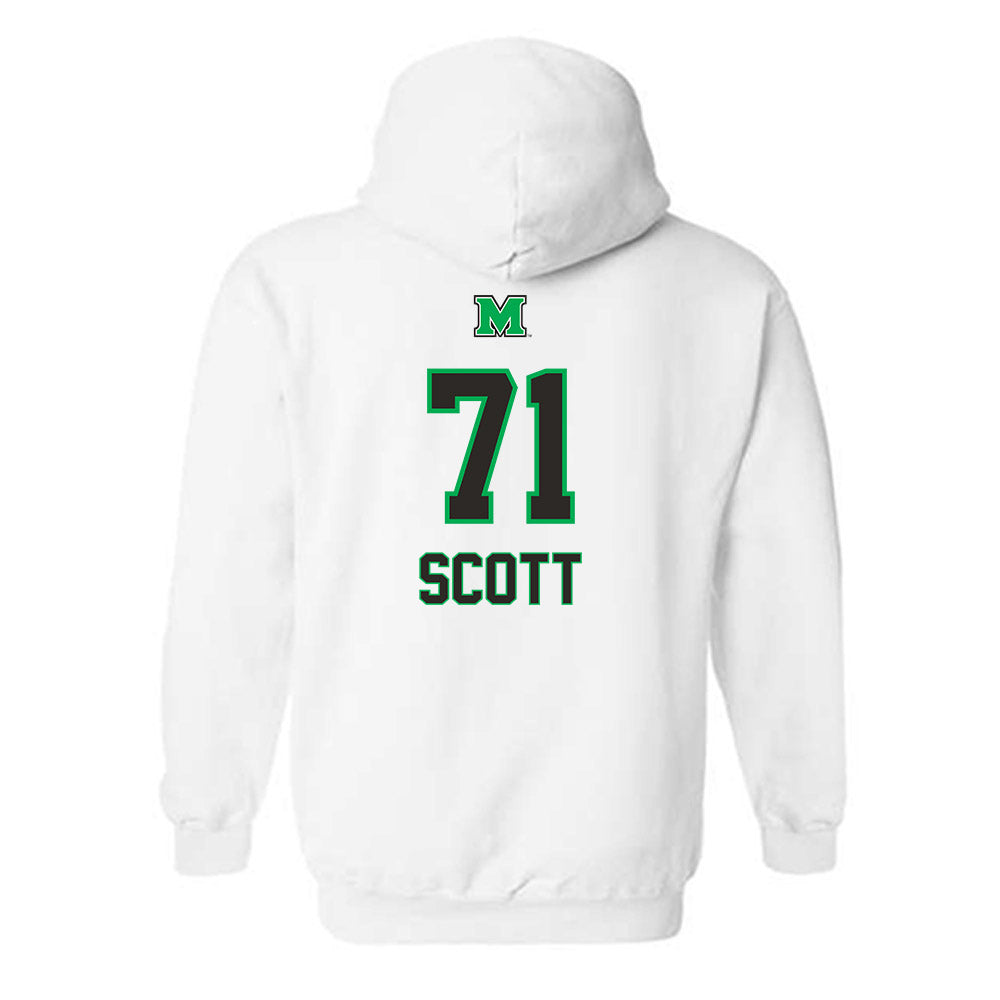 Marshall - NCAA Football : Morgan Scott - Generic Shersey Hooded Sweatshirt-1