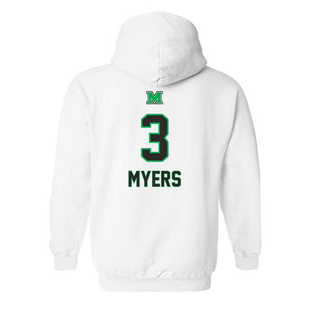 Marshall - NCAA Football : Marvae Myers - Generic Shersey Hooded Sweatshirt-1