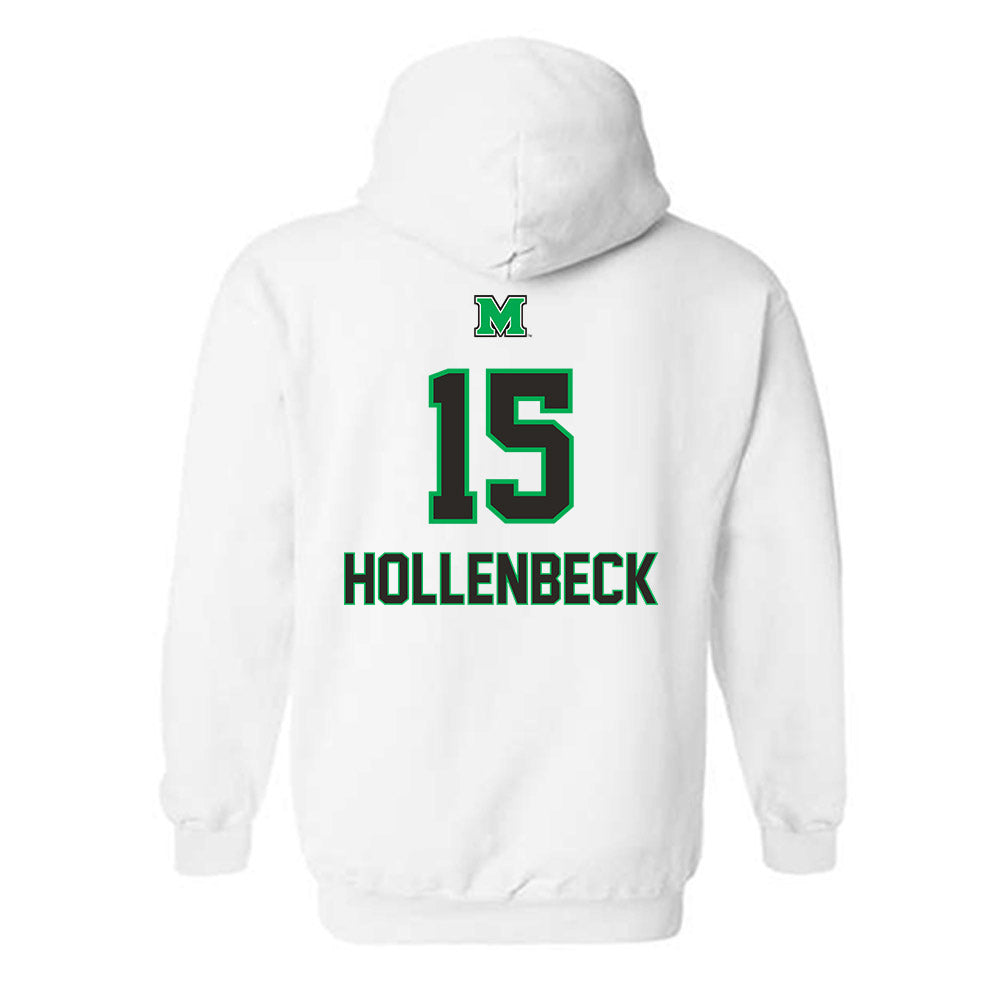 Marshall - NCAA Men's Basketball : Caleb Hollenbeck - Generic Shersey Hooded Sweatshirt-1