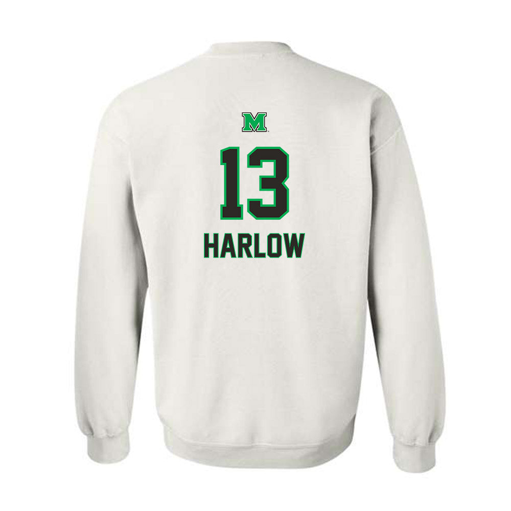 Marshall - NCAA Baseball : Andrew Harlow - Generic Shersey Crewneck Sweatshirt-1