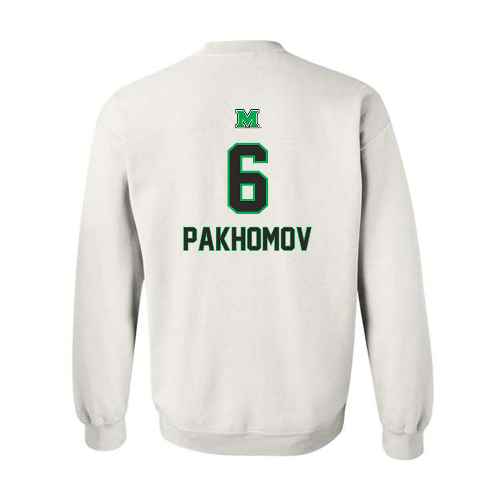 Marshall - NCAA Men's Soccer : Nikita Pakhomov - Generic Shersey Crewneck Sweatshirt-1