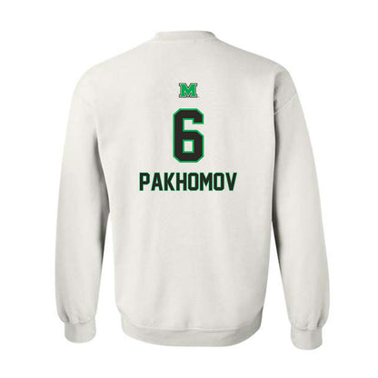 Marshall - NCAA Men's Soccer : Nikita Pakhomov - Generic Shersey Crewneck Sweatshirt-1