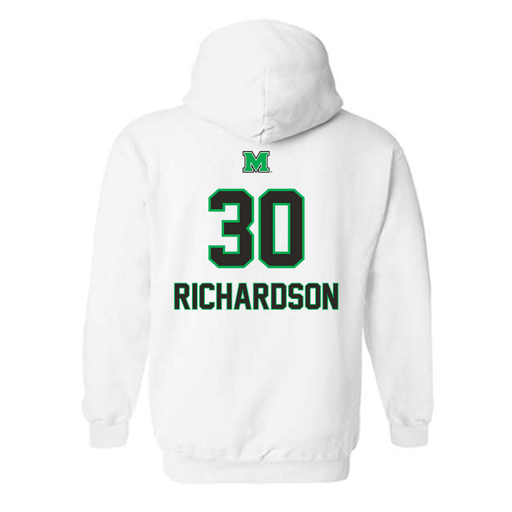 Marshall - NCAA Baseball : Hunter Richardson - Generic Shersey Hooded Sweatshirt-1