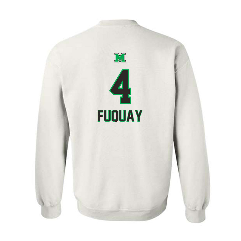 Marshall - NCAA Men's Basketball : Andrew Fuquay - Generic Shersey Crewneck Sweatshirt-1