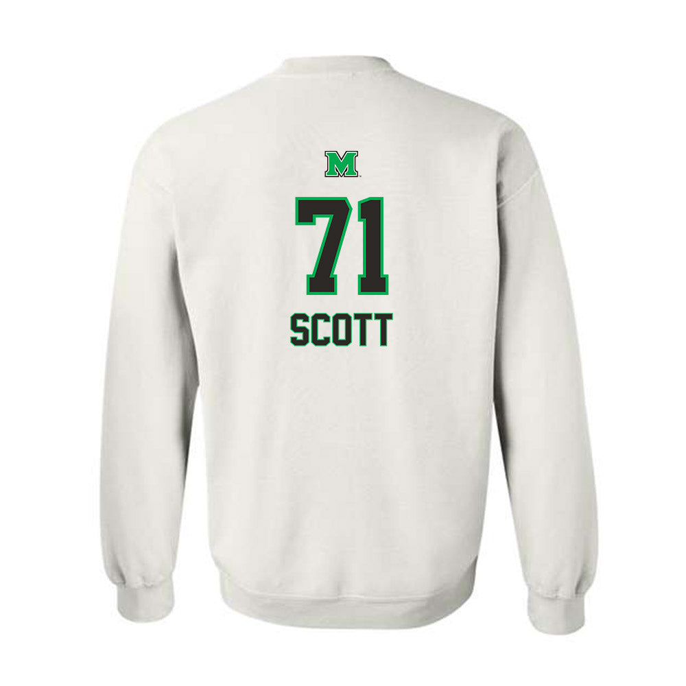 Marshall - NCAA Football : Morgan Scott - Generic Shersey Crewneck Sweatshirt-1
