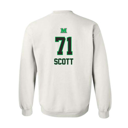Marshall - NCAA Football : Morgan Scott - Generic Shersey Crewneck Sweatshirt-1