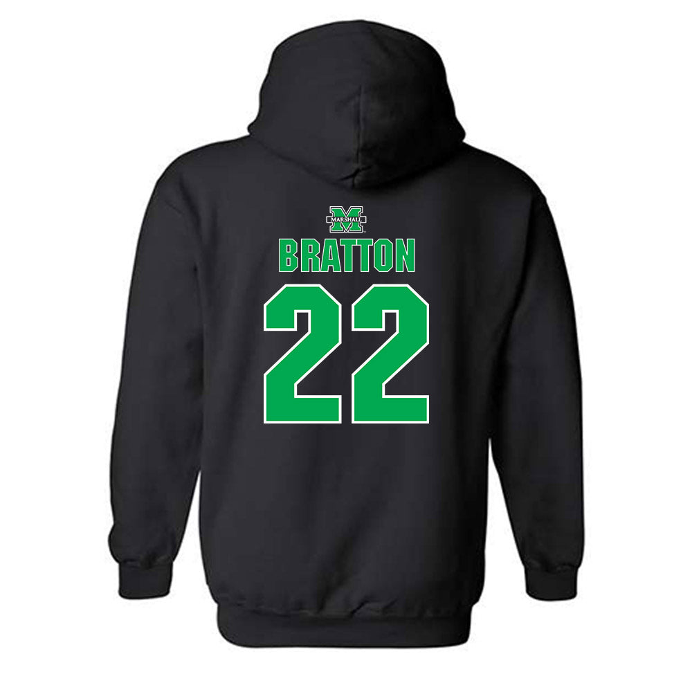 Marshall - NCAA Women's Basketball : Emily Bratton - Sports Shersey Hooded Sweatshirt-1