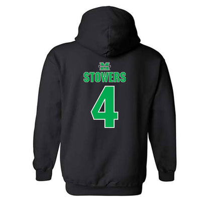 Marshall - NCAA Women's Basketball : Zenthia Stowers - Sports Shersey Hooded Sweatshirt-1