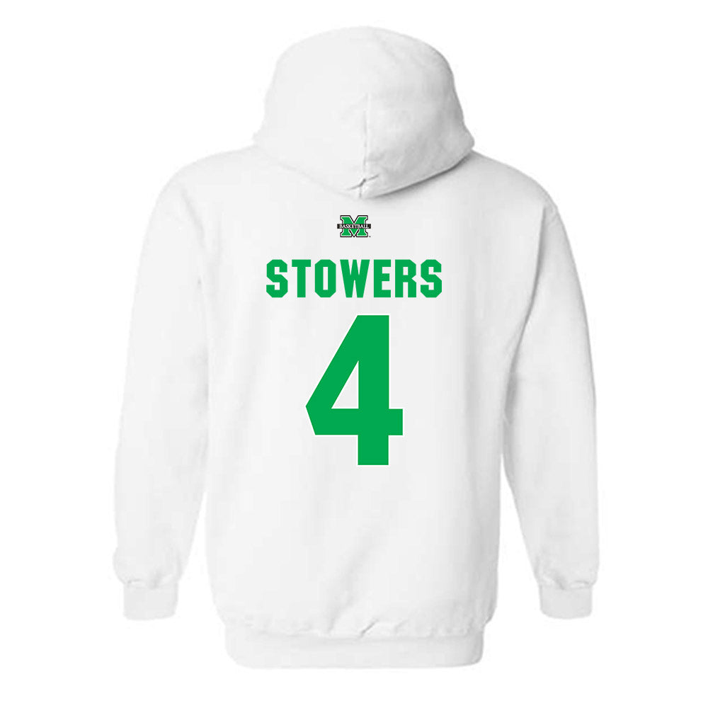 Marshall - NCAA Women's Basketball : Zenthia Stowers - Sports Shersey Hooded Sweatshirt-1