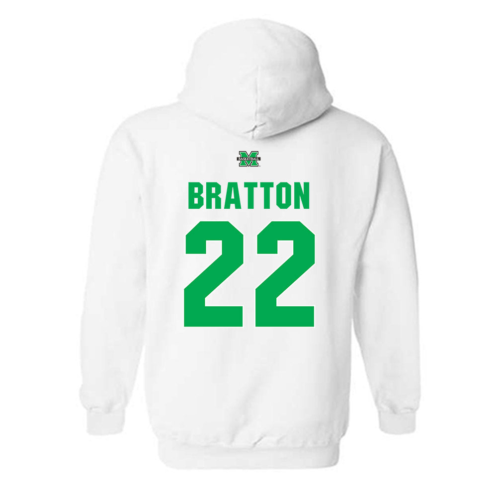 Marshall - NCAA Women's Basketball : Emily Bratton - Sports Shersey Hooded Sweatshirt-1