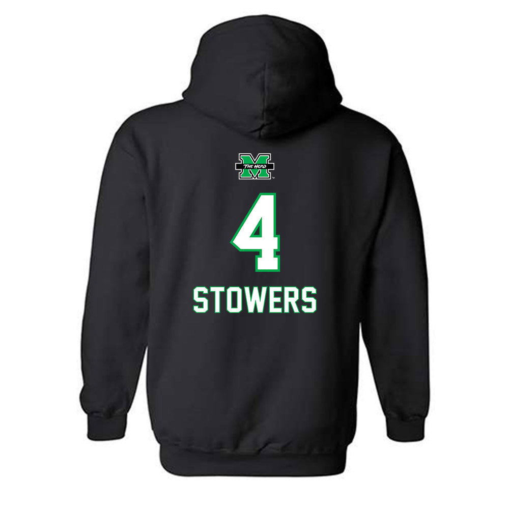 Marshall - NCAA Women's Basketball : Zenthia Stowers - Generic Shersey Hooded Sweatshirt-1