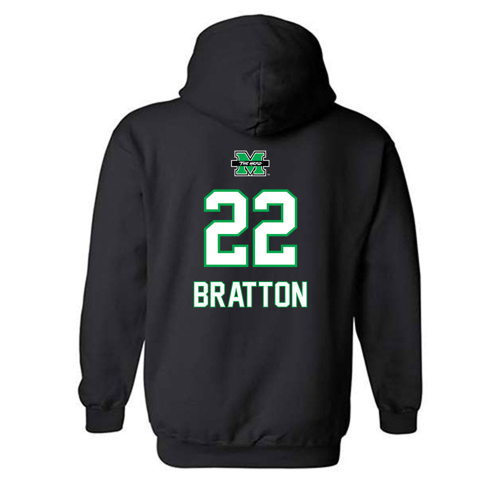 Marshall - NCAA Women's Basketball : Emily Bratton - Generic Shersey Hooded Sweatshirt-1