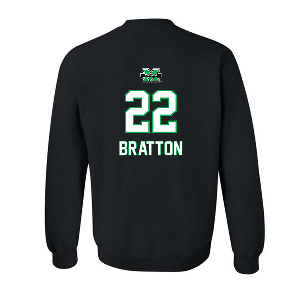 Marshall - NCAA Women's Basketball : Emily Bratton - Generic Shersey Crewneck Sweatshirt-1