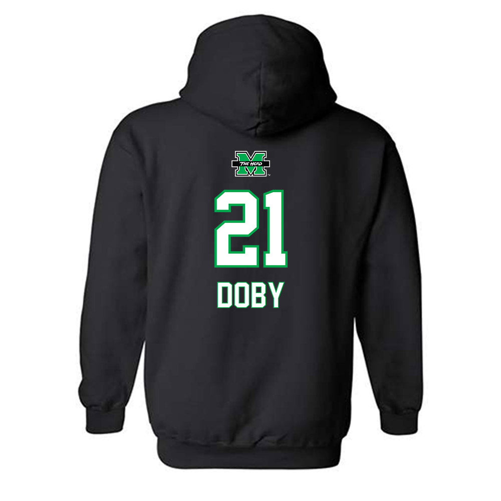 Marshall - NCAA Women's Basketball : Emari Doby - Generic Shersey Hooded Sweatshirt-1