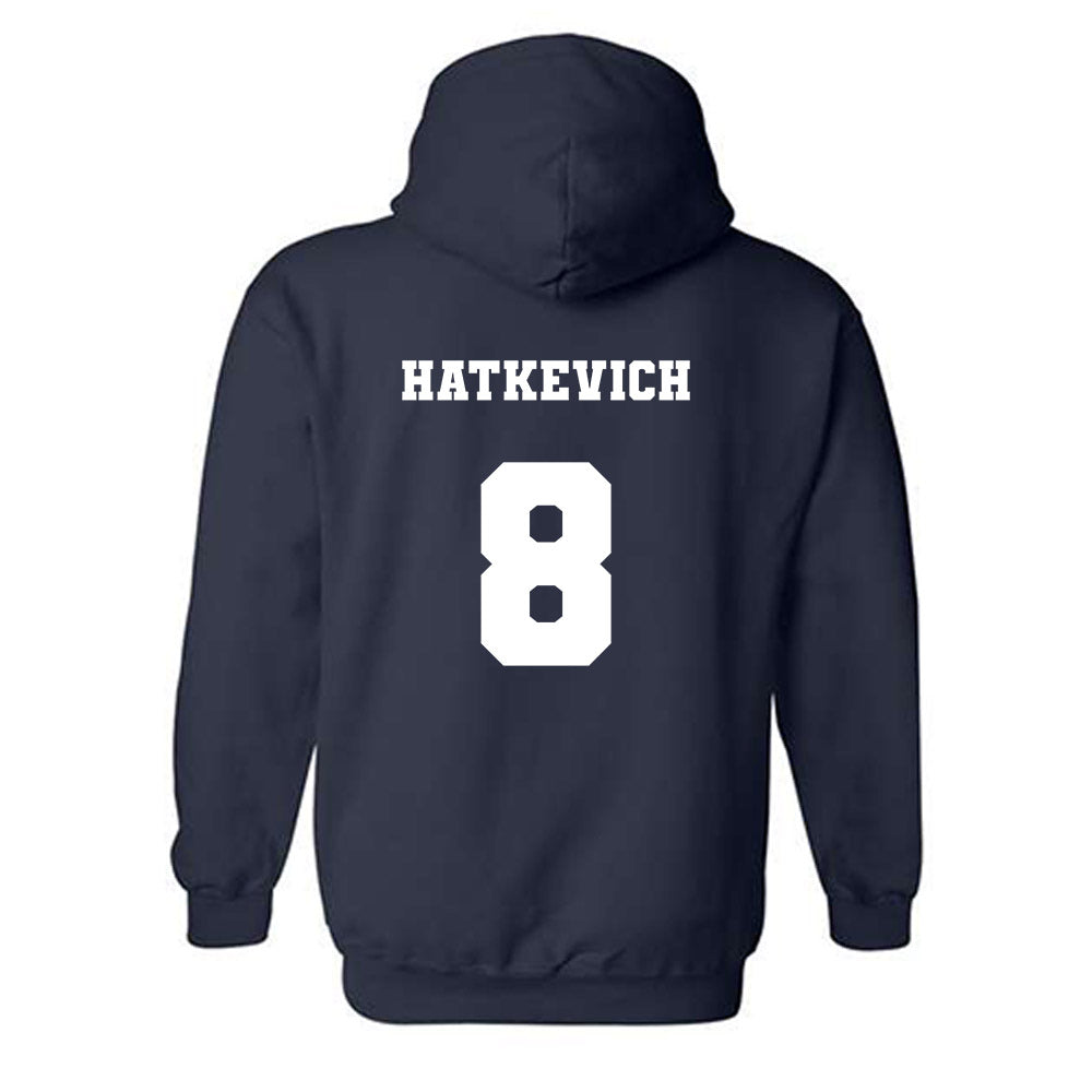 Xavier - NCAA Women's Volleyball : Macy Hatkevich - Generic Shersey Hooded Sweatshirt-1