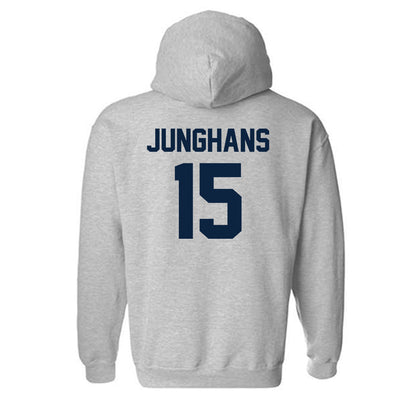 Xavier - NCAA Baseball : Alex Junghans - Classic Shersey Hooded Sweatshirt-1