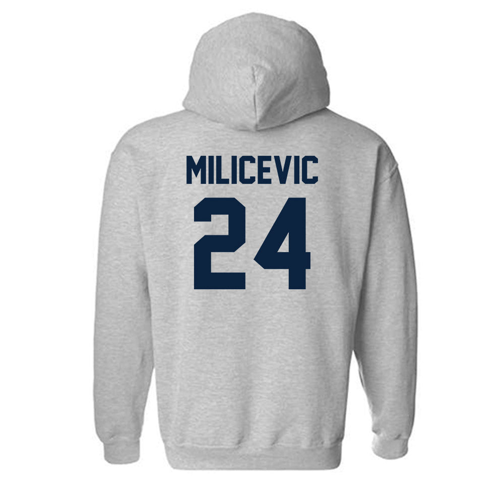 Xavier - NCAA Men's Basketball : Jovan Milicevic - Classic Shersey Hooded Sweatshirt-1
