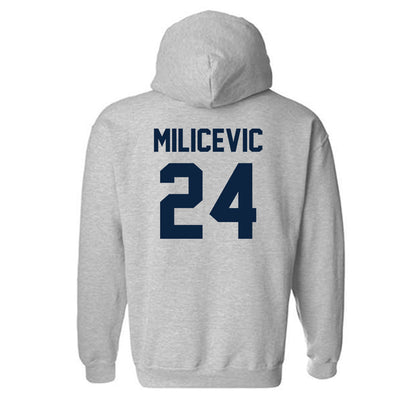 Xavier - NCAA Men's Basketball : Jovan Milicevic - Classic Shersey Hooded Sweatshirt-1