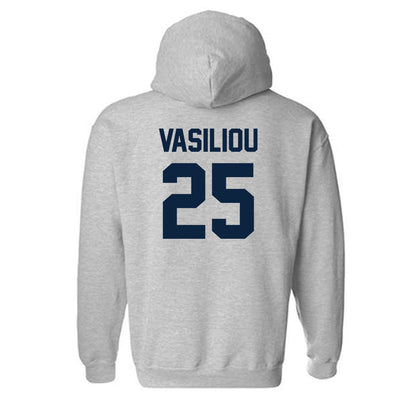 Xavier - NCAA Baseball : Evan Vasiliou - Classic Shersey Hooded Sweatshirt-1