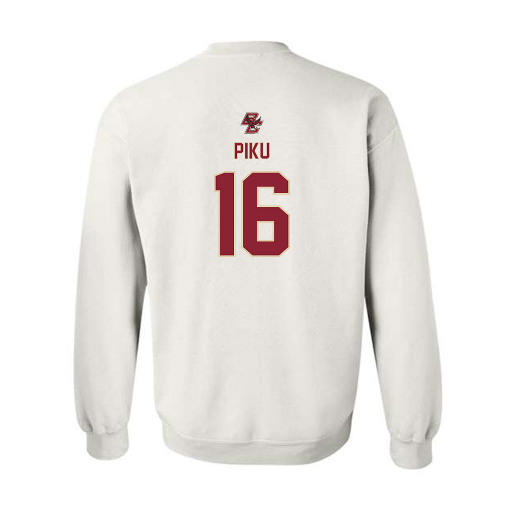 Boston College - NCAA Women's Ice Hockey : Tricia Piku - Sports Shersey Crewneck Sweatshirt-1
