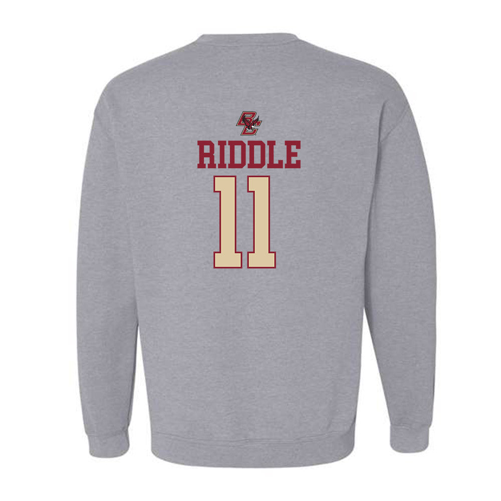 Boston College - NCAA Women's Volleyball : Morgan Riddle - Sports Shersey Crewneck Sweatshirt-1