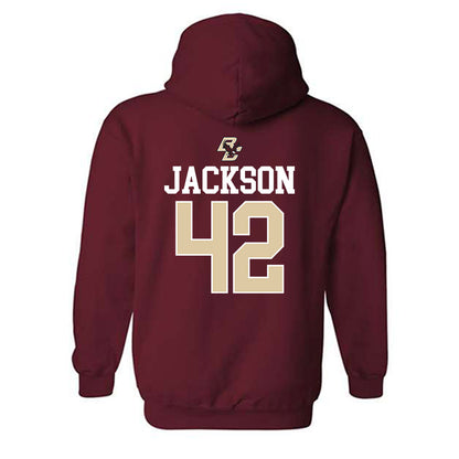Boston College - NCAA Softball : Emma Jackson - Sports Shersey Hooded Sweatshirt-1