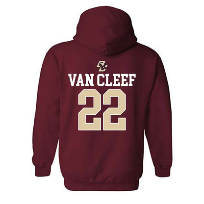 Boston College - NCAA Softball : Emily Van Cleef - Sports Shersey Hooded Sweatshirt-1