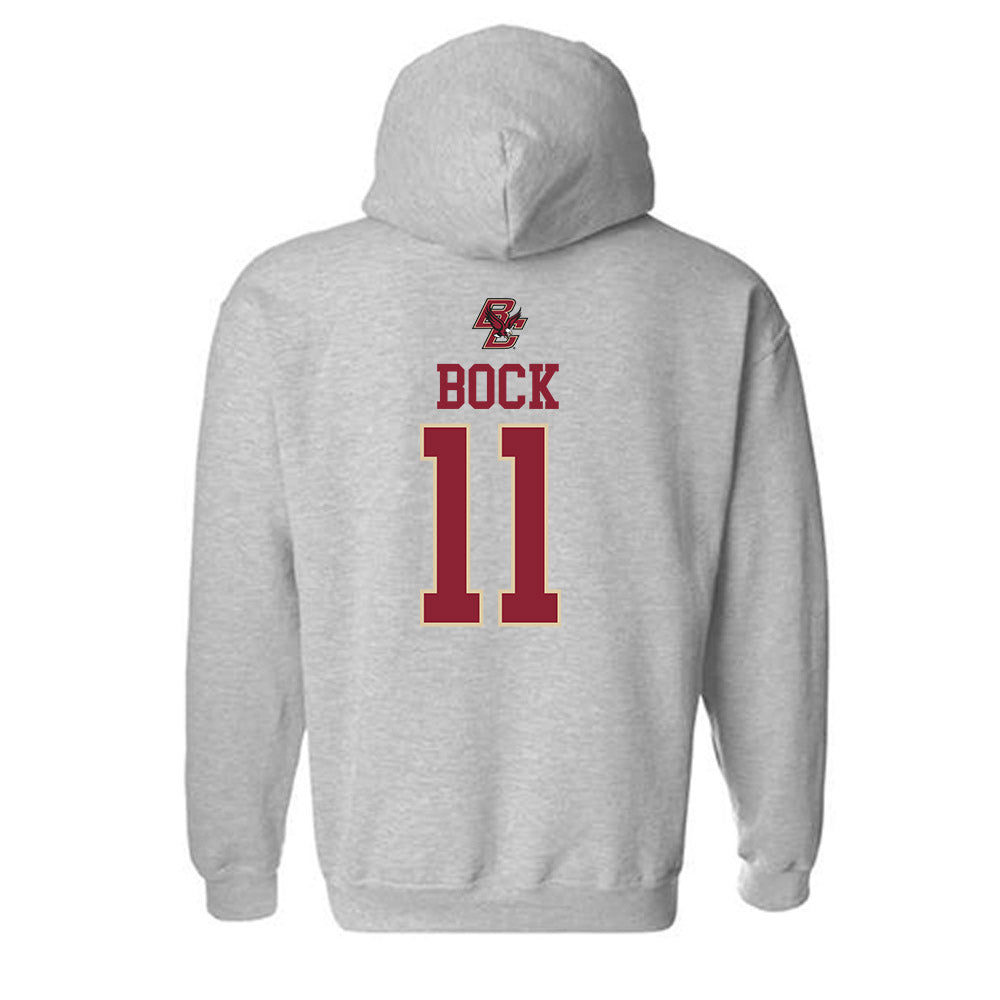 Boston College - NCAA Women's Field Hockey : Kate Bock - Sports Shersey Hooded Sweatshirt-1