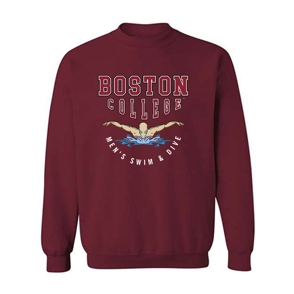 Boston College - NCAA Men's Swimming & Diving : Bryce Henkel - Sports Shersey Crewneck Sweatshirt-0